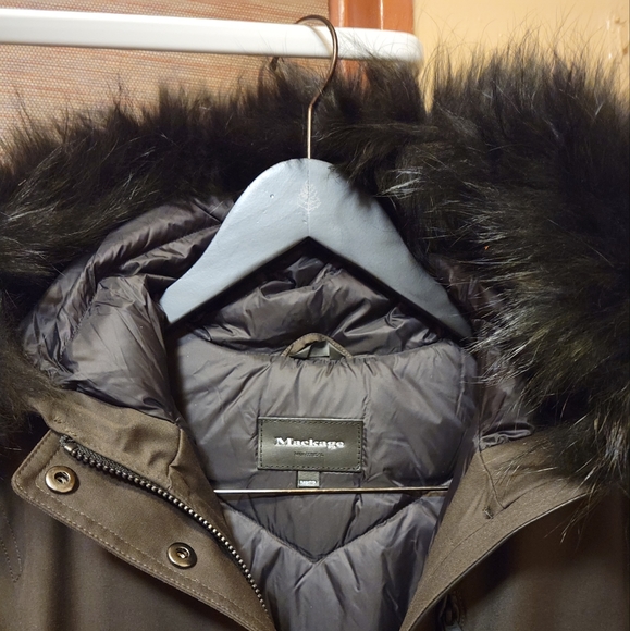 Mackage **NEW** woman s XXS w Tags Army green PARKA "RENA" weatherproof - Picture 6 of 9